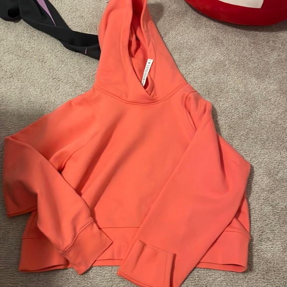 lululemon athletica Jackets & Blazers - Lounge full Cropped Hoodie in Raspberry Cream